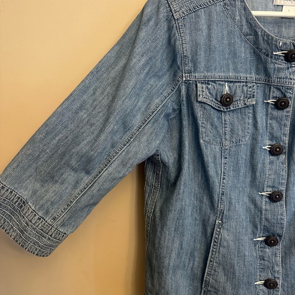 Christopher & Banks Button-Front Denim Jacket Size L - Picture 4 of 5